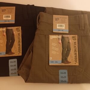 Weatherproof Men's Commuter Pants - Black and Tan